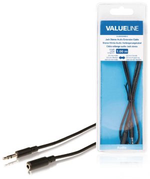 Valueline 3.5mm TRS / 3.5mm TRS-naaras jatko 1m