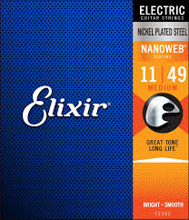 Elixir Nanoweb sähkökitaran kielet 11-49