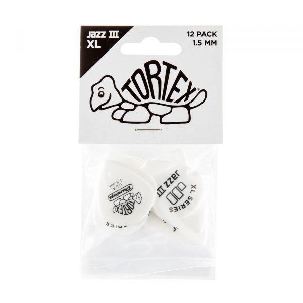 Dunlop Tortex Jazz III XL 1.5mm plektrapakkaus 12kpl