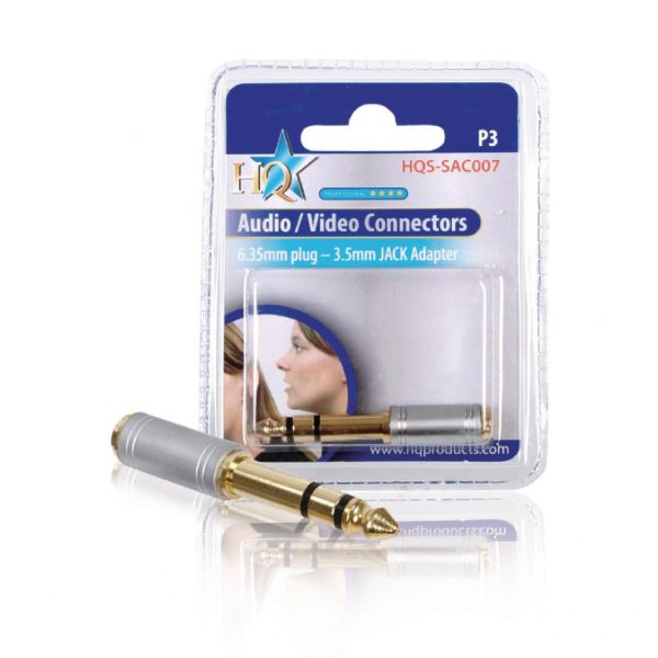 HQ 3.5mm TRS-naaras / 6.3mm TRS-uros adapteri