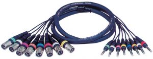 DAP FL68300  8 x XLR-uros / 8 x 6.3mm TRS Multicore 3m