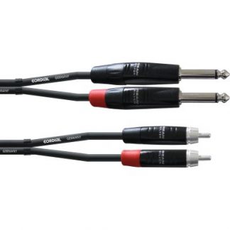 Cordial CIU3PC 2 x 6.3mm TS / 2 x RCA 3m