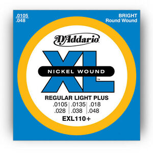 D'Addario EXL110+ sähkökitaran kielet 10.5-48