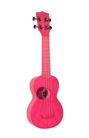 Kala Waterman SWF-PK Fluorecent Watermelon Pink sopraanoukulele