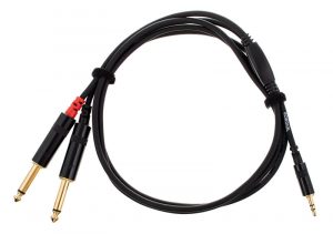 Cordial CFY1.5WPPLong 3.5mm TRS / 2 x 6.3mm TS 1.5m
