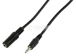 Valueline 3.5mm TRS / 3.5mm TRS-naaras jatko 5m