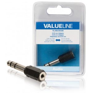 Valueline  3.5mm TRS / 6.35mm TRS adapteri
