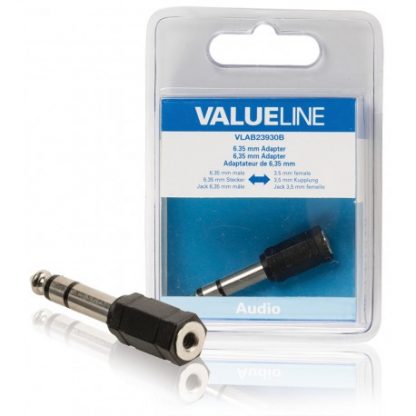 Valueline  3.5mm TRS / 6.35mm TRS adapteri