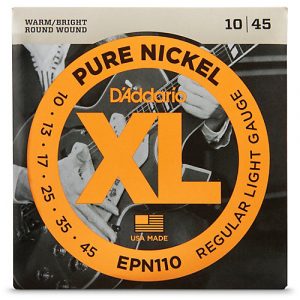 D'Addario EPN110 Pure Nickel sähkökitaran kielet  10-45