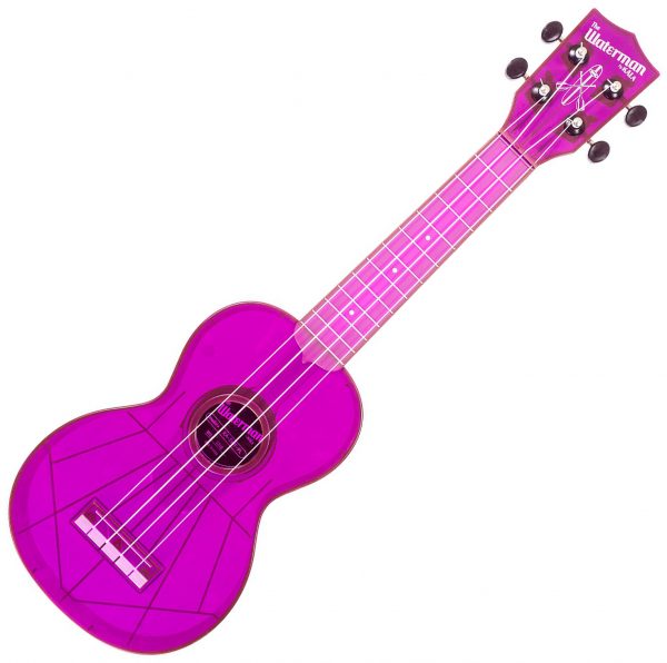 Kala Waterman SWF-PL Fluoerescent Purple Grape sopraanoukulele