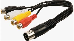 Valueline  5-pin DIN-uros / 4x RCA-naaras 0.2m