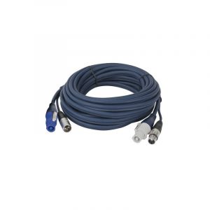DAP FP17 Hybrid Cable - powerCON & 3-pin XLR - Audio / Power 3 m, Blue jacket