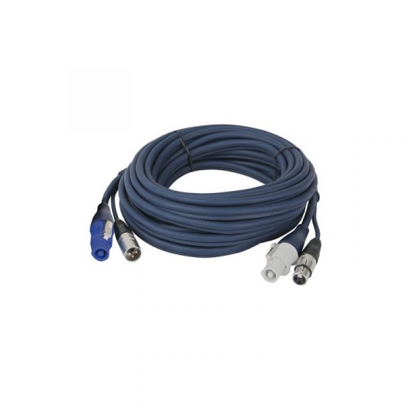 DAP FP17 Hybrid Cable - powerCON & 3-pin XLR - Audio / Power 3 m, Blue jacket