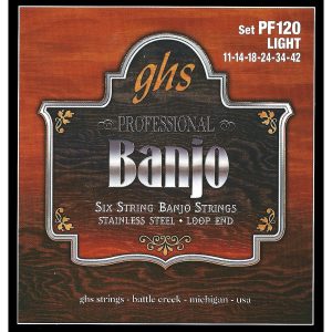 GHS PF120 Loop End 6-kielisen banjon kielet