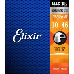 Elixir Nanoweb Light sähkökitaran kielet 10-46