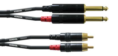 Cordial CFU1.5PC 2 x RCA / 2 x 6.3mm TS 1.5m - Image 2
