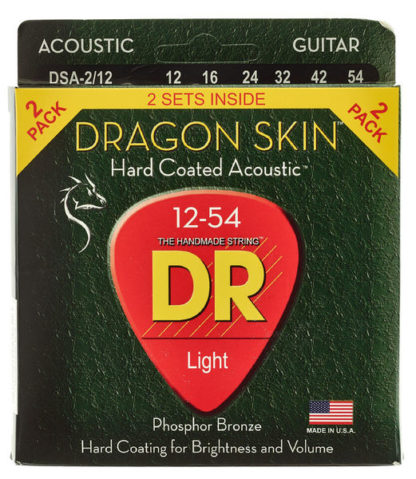 DR Strings Dragon Skin DSA-2/12  2x akustisen kielet 12-54