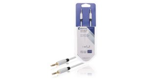 Valueline  3.5mm TRS / 3.5mm TRS valkoinen 1m