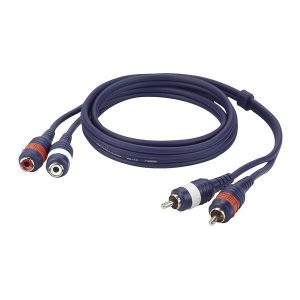 DAP FL2775  2 x RCA / 2 x RCA-naaras jatko 0.75m