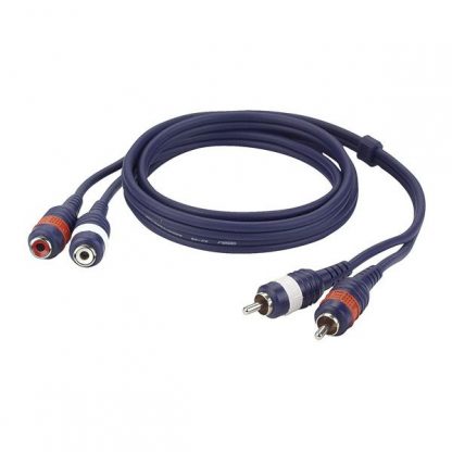 DAP FL2775  2 x RCA / 2 x RCA-naaras jatko 0.75m