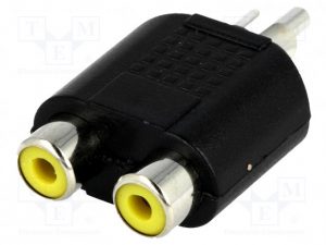 Nedis AC016 RCA / 2 x RCA naaras Y adapteri
