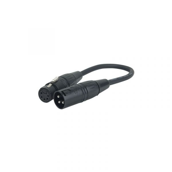 DAP FLA37 XLR3-uros / 5 pin XLR-naaras DMX-kaapeli