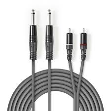 Nedis 2 x 6.3mm / 2 x RCA 3m