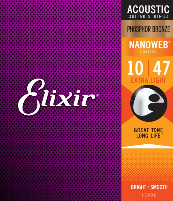 Elixir Nanoweb Extra Light akustisen kielet 10-47