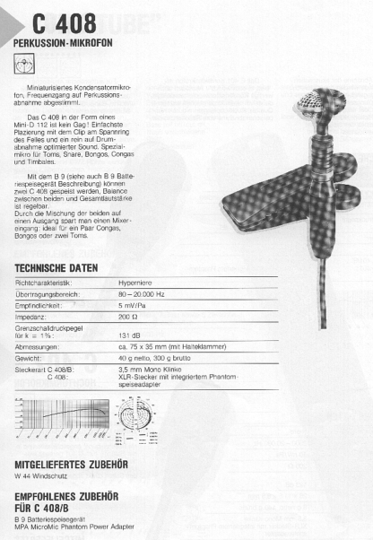 AKG C408/B Clip On kondensaattorimikrofoni - Image 2