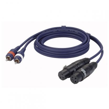 DAP FL253 2 x XLR-naaras / 2 x RCA-uros 3m
