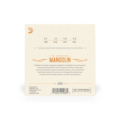 D'Addario EJ74  mandoliinin kielet 011-040 - Image 2