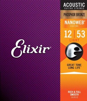 Elixir Nanoweb Custom Light akustisen kielet 12-53