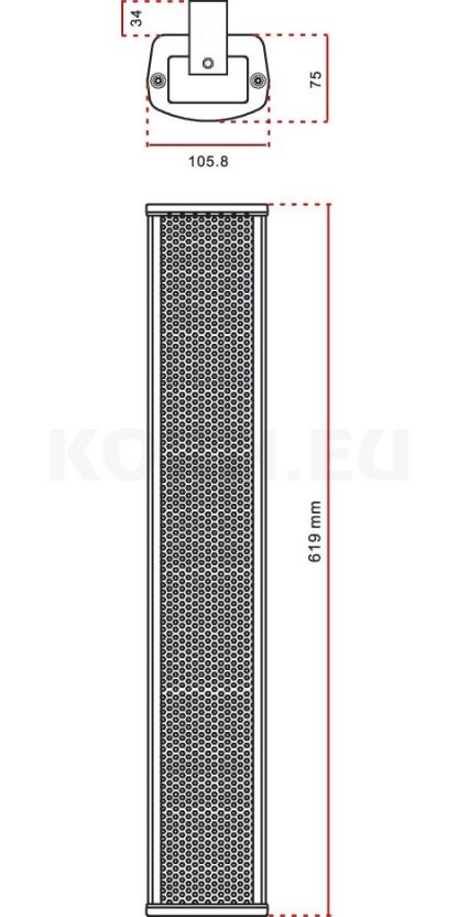 DAP CS720 100V Column Speaker - Image 2