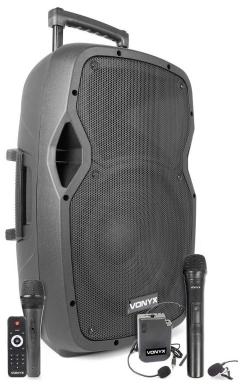 Vonyx AP1200PA aktiivikaiutin 600W akulla + BT headset