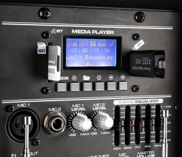 Vonyx AP1200PA aktiivikaiutin 600W akulla + BT headset - Image 3