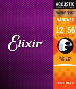 Elixir Nanoweb Light Medium akustisen kielet 12-56