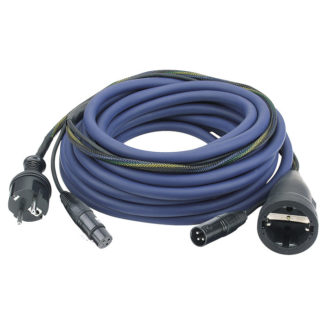 DAP FP09 - Schuko/XLR F - Schuko/XLR M - Audio / Power 10 m, Blue jacket