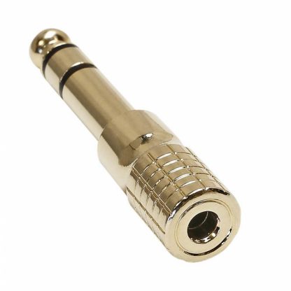 Kuulokeadapteri 3,5mm st.jakki/6,3mm, metallia