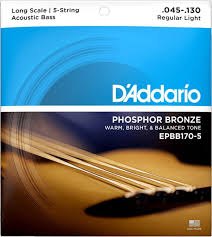 D'Addario EPBB170  akustisen basson kielet 045-100
