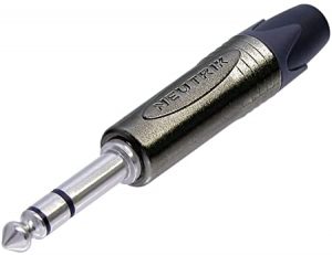 Neutrik NP3XBAG 6.3mm TRS stereoplugi musta