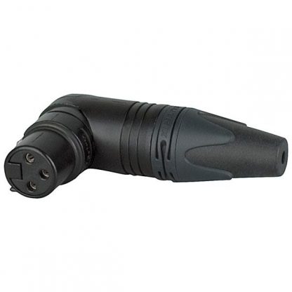 Neutrik NC3FRXBAG XLR-naaras kulma musta