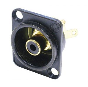 Neutrik NF2DB0 RCA-naaras D-Size runkoliitin