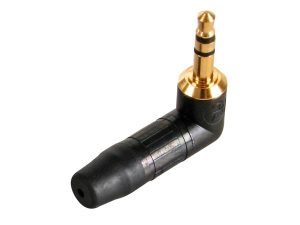 Neutrik NTP3RCB 3.5mm TRS stereoplugi kulma musta