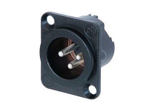 Neutrik NC3MD-LX-BAG XLR-uros  D-size runkoliitin musta