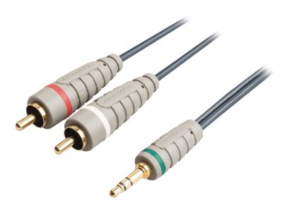 Bandridge 3.5mm TRS-uros / 2 x RCA-uros 1m - Image 2