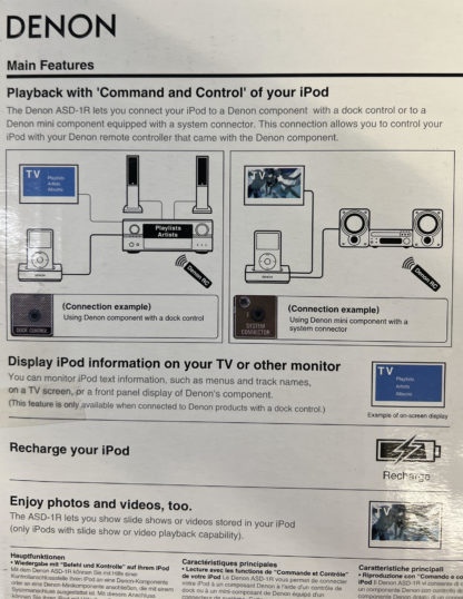 Denon ASD-1R i-Pod Control Dock**POISTO** - Image 2