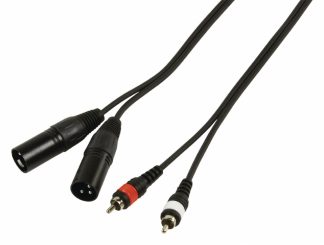 HQ HQM247 2 x XLR-uros / 2 x RCA 3m
