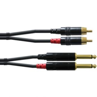 Cordial CFU09PC 2 x RCA / 2 x 6.3mm TS 0.9m