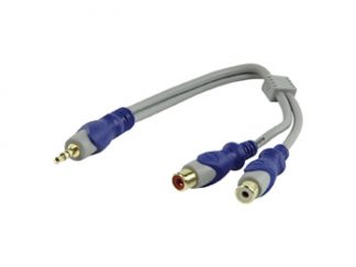HQ HQSA01202 3.5mm TRS / 2 x RCA-naaras 0.25m