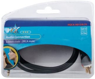 HQ HQCAA013 3.5mm TRS / 2 x RCA 0.75m